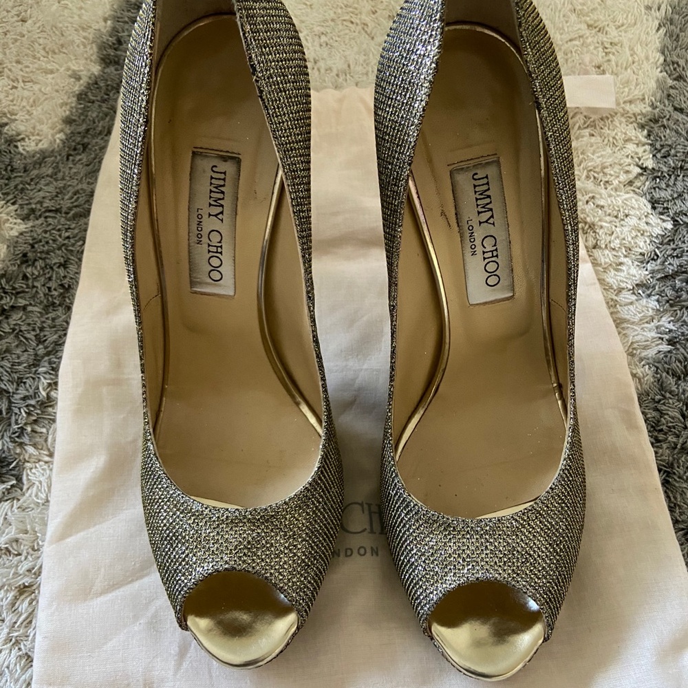 Jimmy Choo Dahlia Platform Peep Toe Pumps